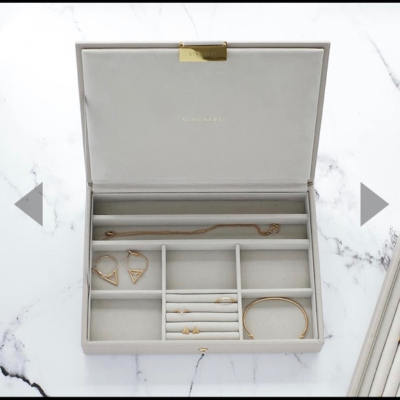 The Container Store Other - Stackers Taupe Classic Premium Lidded Jewelry Box